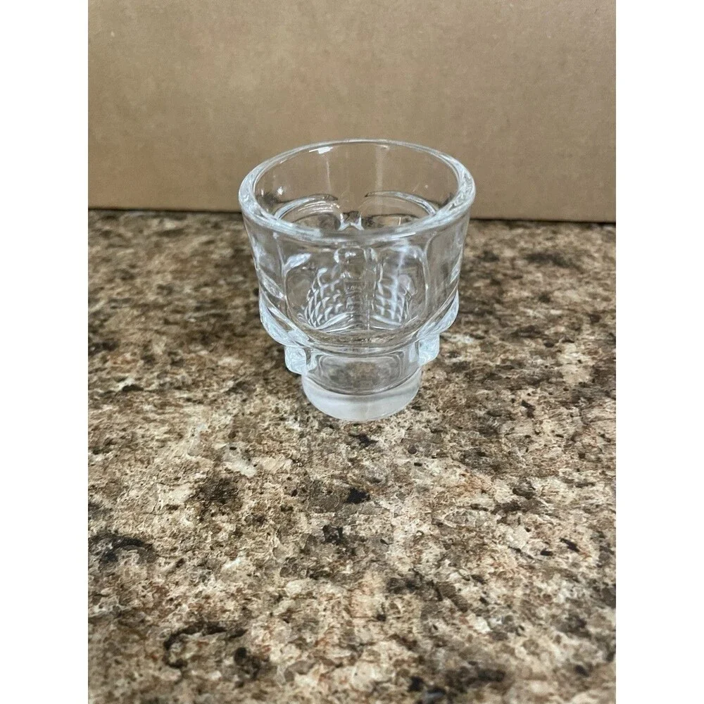 Skull Shot Glass Skeleton Head Halloween Barware Clear